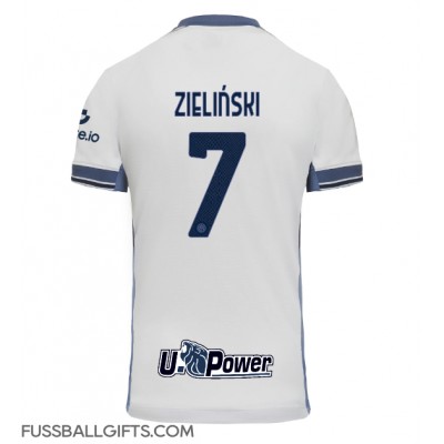 Inter Milan Piotr Zielinski #7 Fußballbekleidung Auswärtstrikot 2024-25 Kurzarm Inter Milan Piotr Zielinski #7 Fußballbekleidung Auswärtstrikot 2024-25 Kurzarm